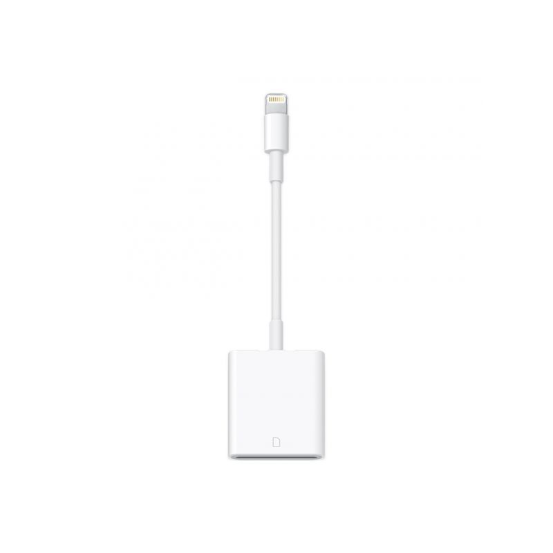 Interface Apple 4 en 1 vers adaptateur de lecteur de carte Caméra USB  Emplacement mémoire Micro SD pour iPhone iPad blanc 